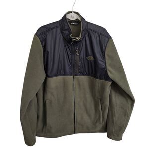 The North Face Jacket Mens XL Green Fleece Softshell Full Zip Outdoor Pockets